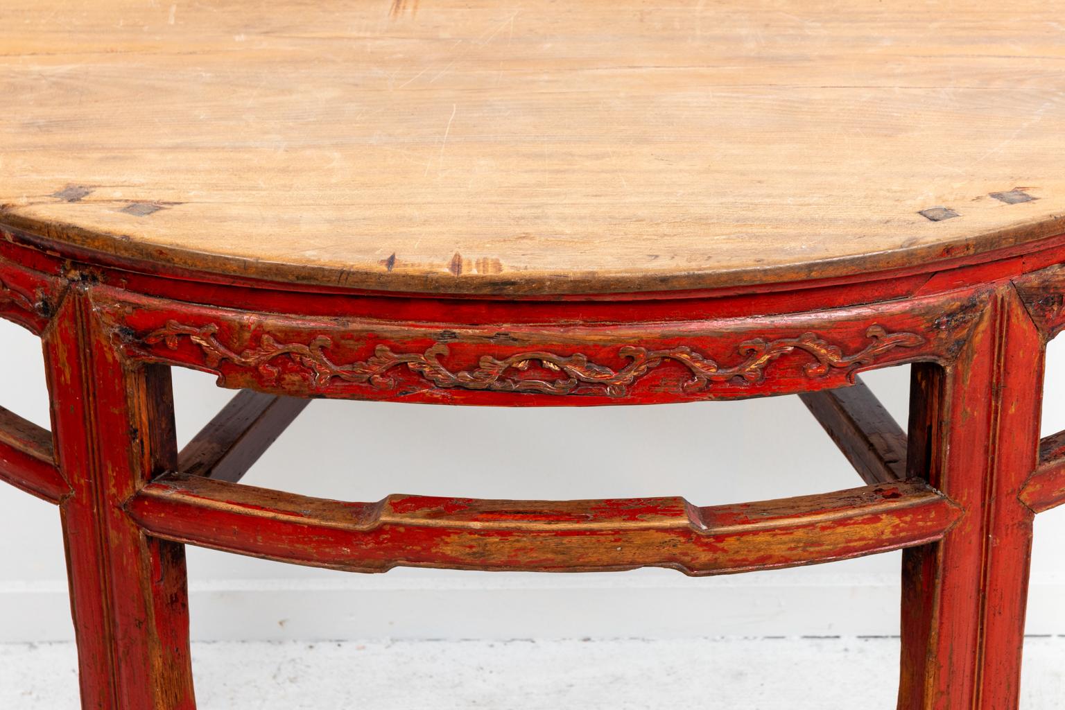Painted Chinese Demilune Tables 6