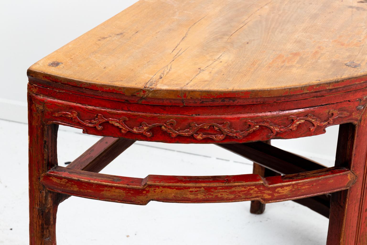 Painted Chinese Demilune Tables 2