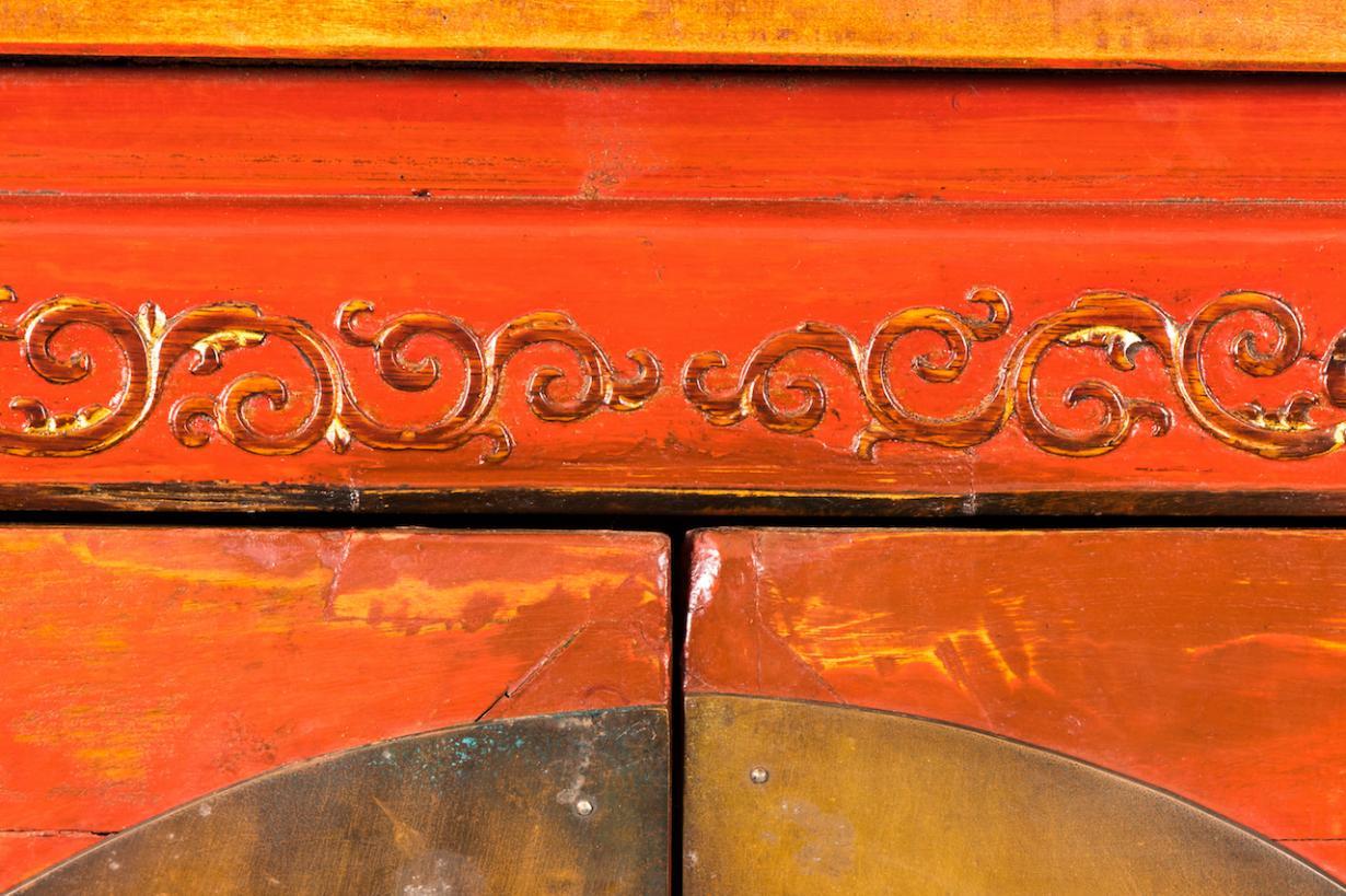 19th Century Painted Chinoiserie Armoire, circa 1880