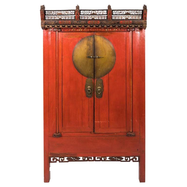 Painted Chinoiserie Armoire, circa 1880