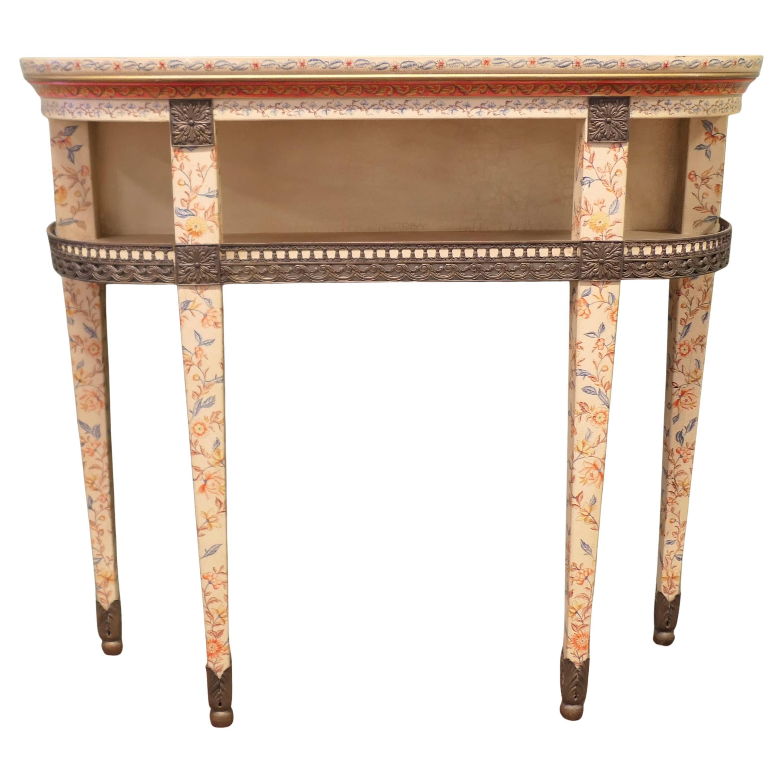 Painted Chinoiserie Console Table,  Imari Chinoiserie Style For Sale