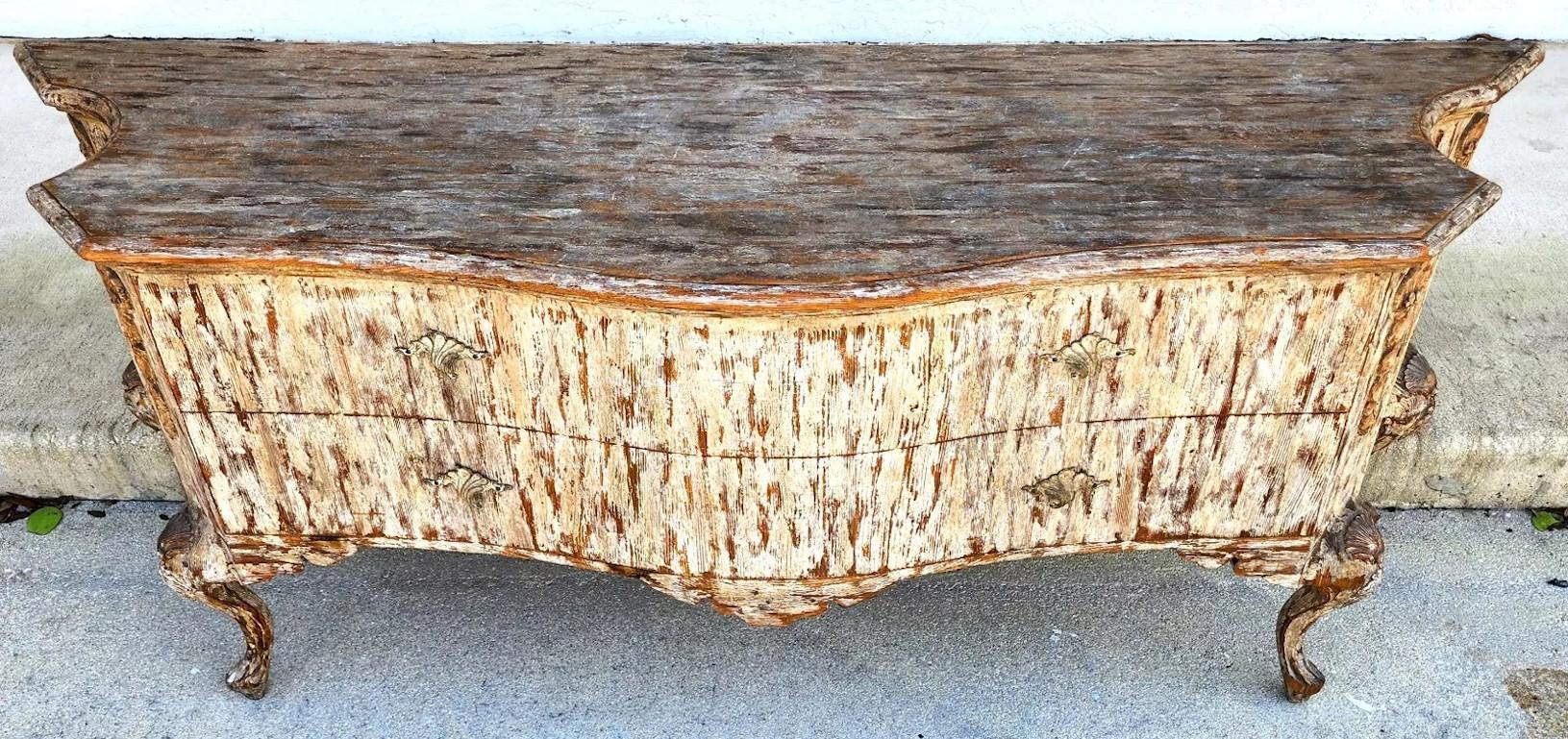 Organico moderno Tavolo da buffet rustico con consolle dipinta in stile costiero e afflitto da distorsioni in vendita