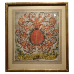 Gemaltes Wappen auf Vellum, Flandern, 17. Jh.