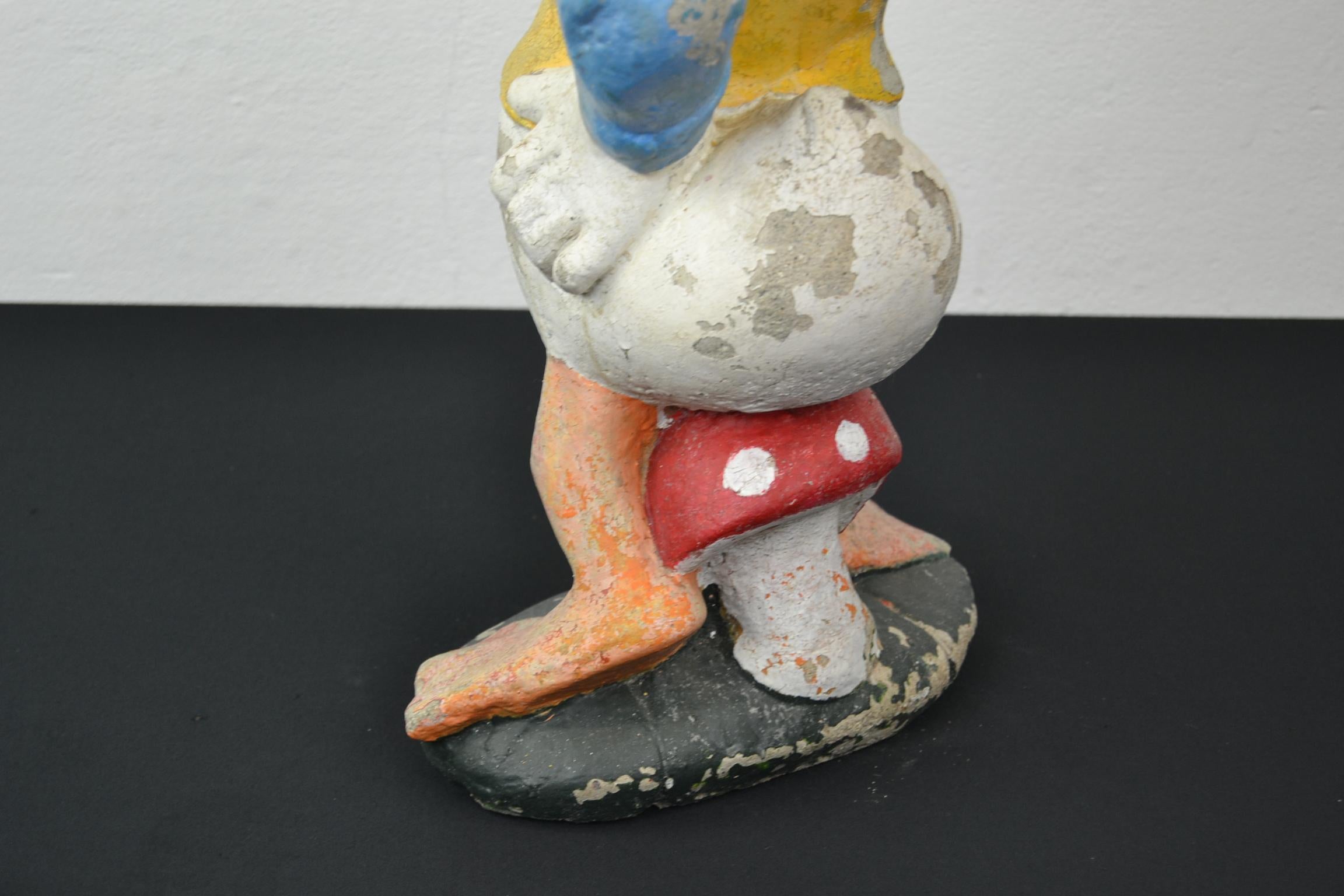 Painted Concrete Donald Duck Statue 7