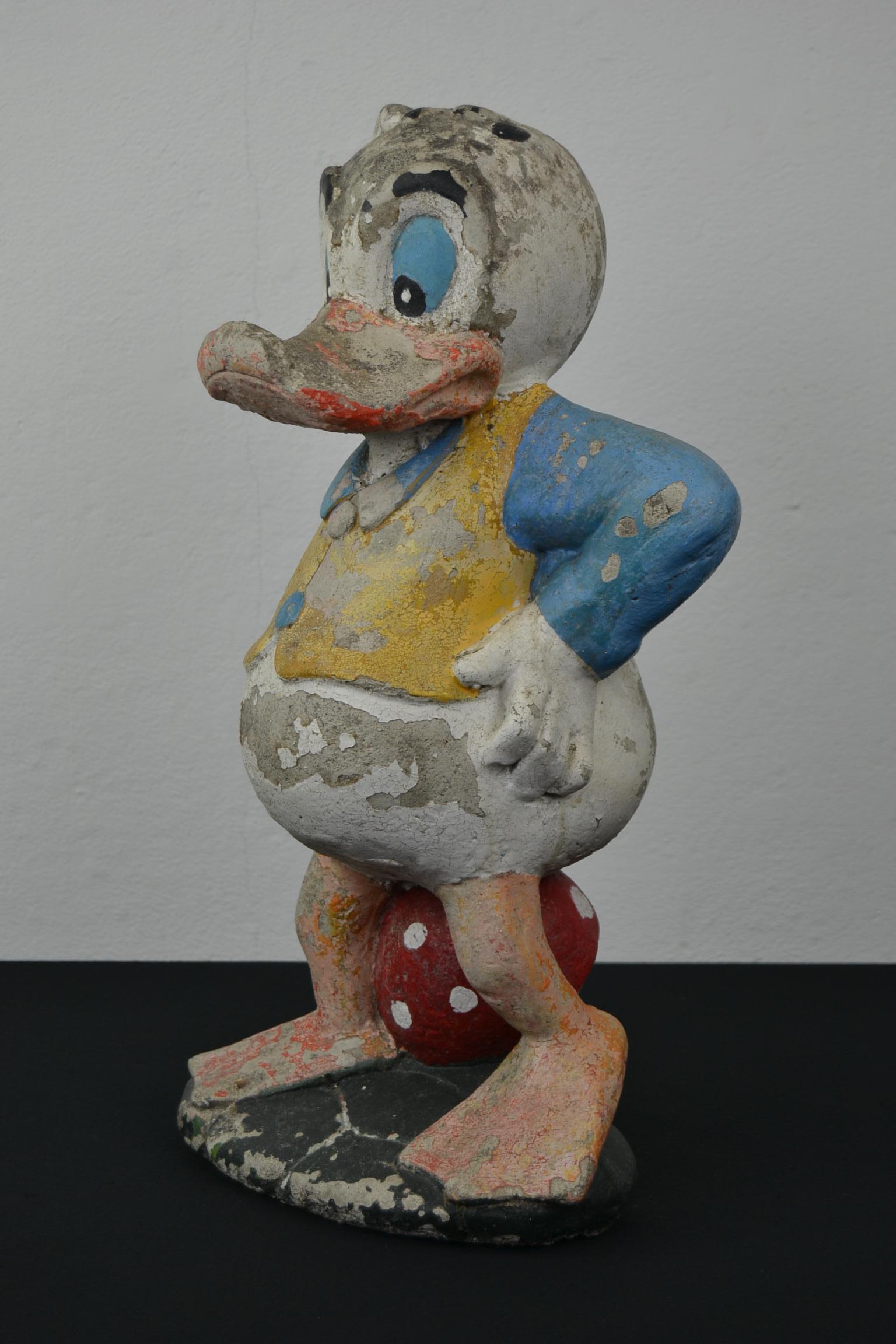 Painted Concrete Donald Duck Statue 13