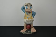 Painted Concrete Donald Duck Statue