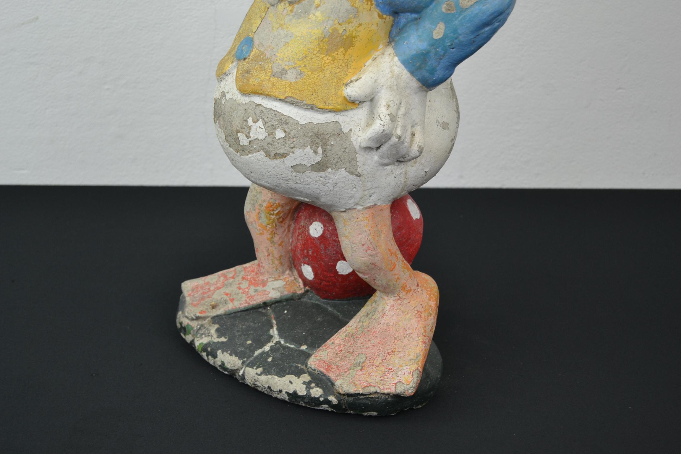 Painted Concrete Donald Duck Statue 3