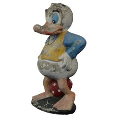 Painted Concrete Donald Duck Statue