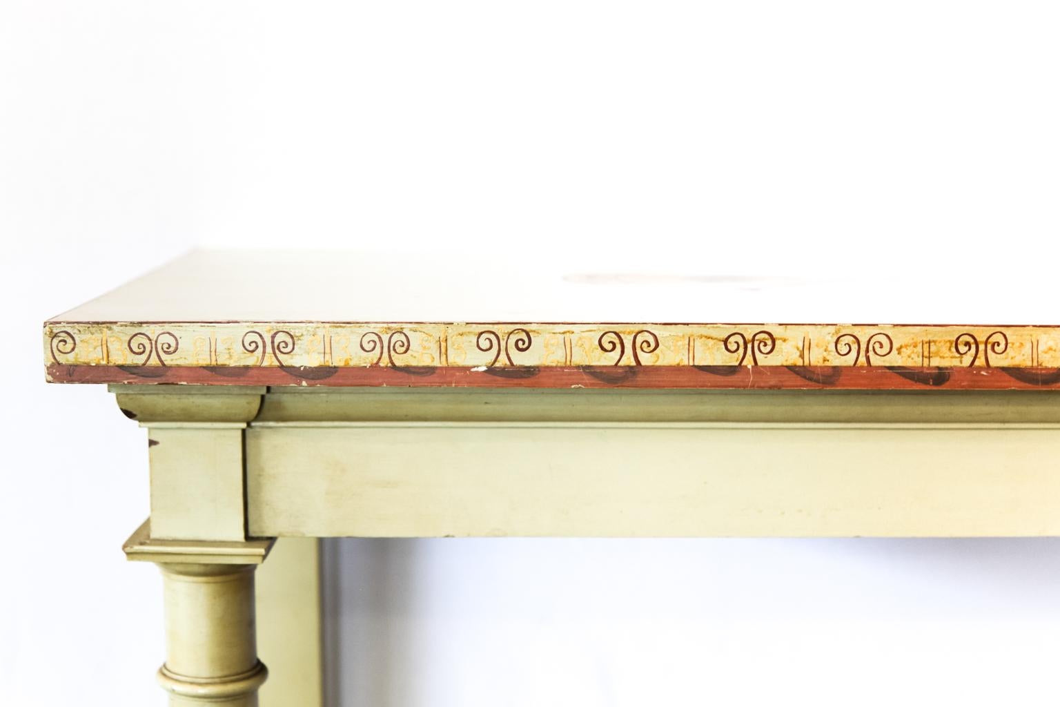 English Painted Console Table For Sale