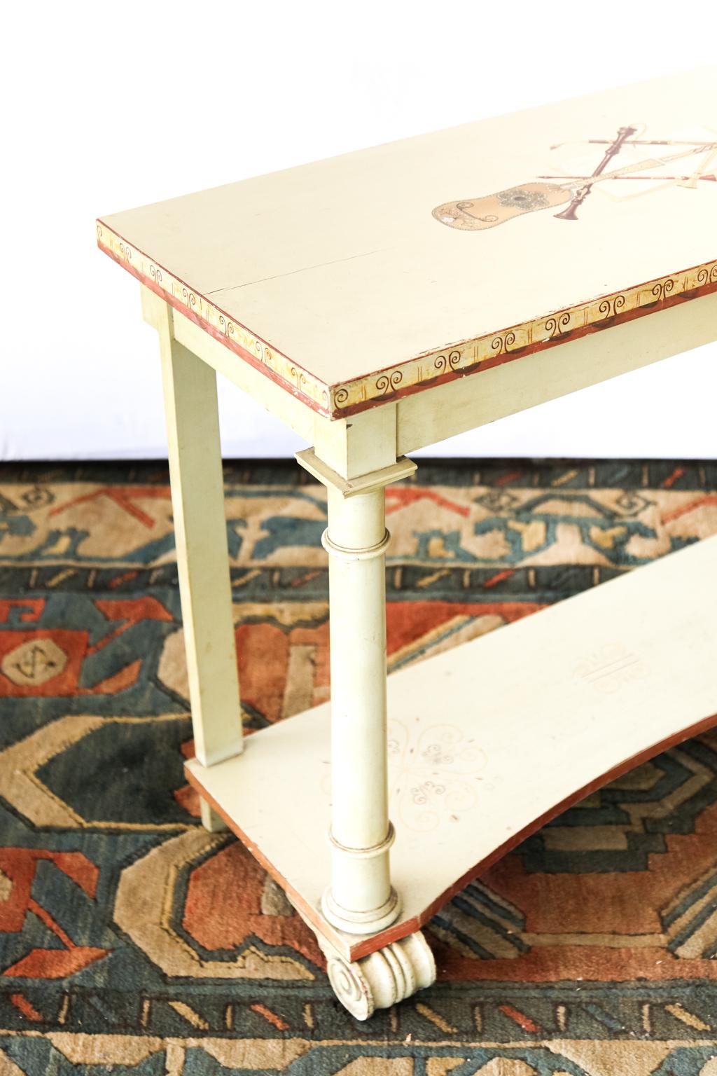 Painted Console Table In Good Condition For Sale In Wilson, NC