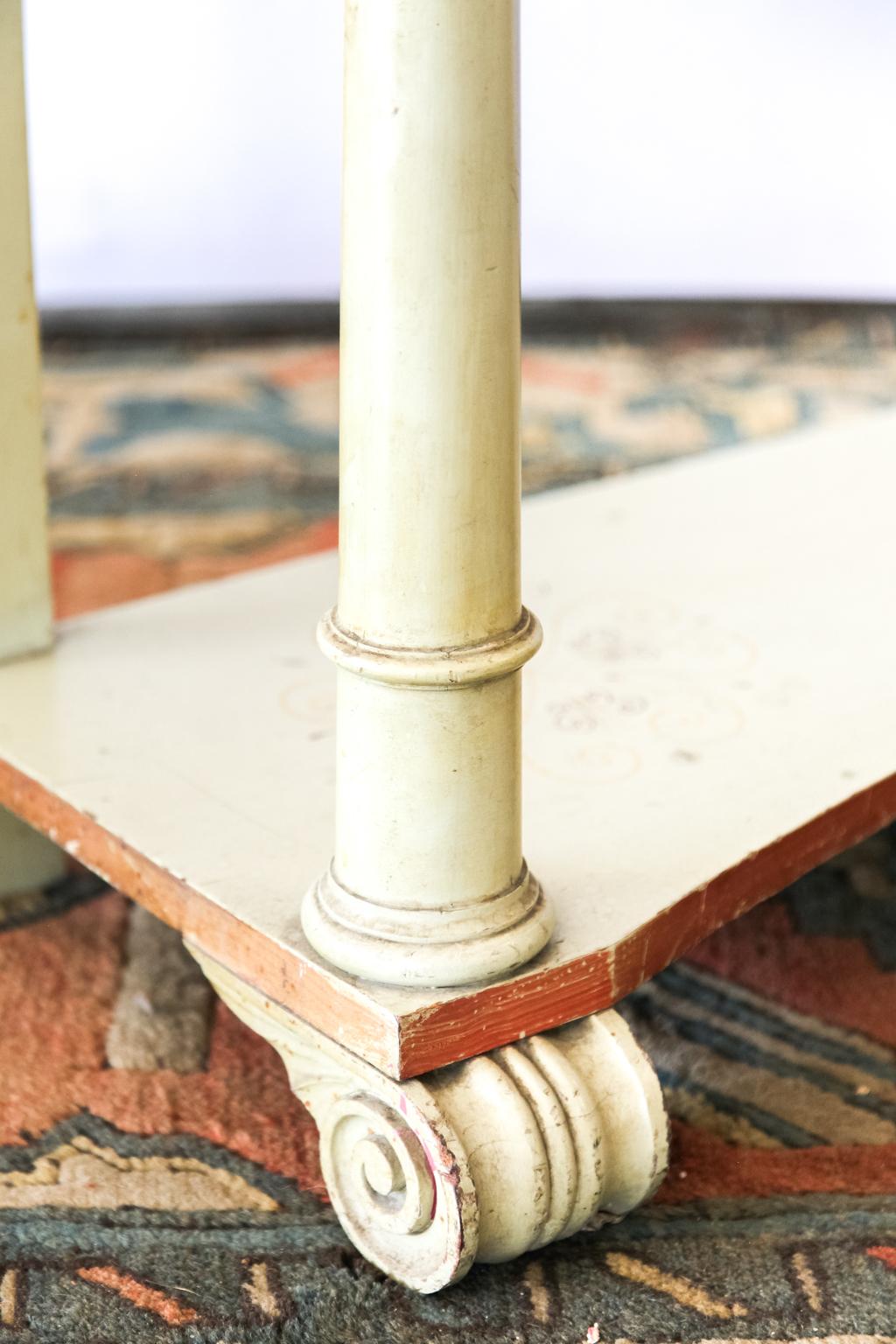 Wood Painted Console Table For Sale