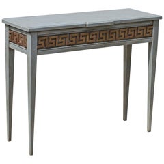 Painted Console Table in the Neoclassical Taste Having Greek Key Detail