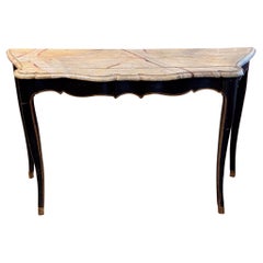 Painted Console With Faux Marble Top