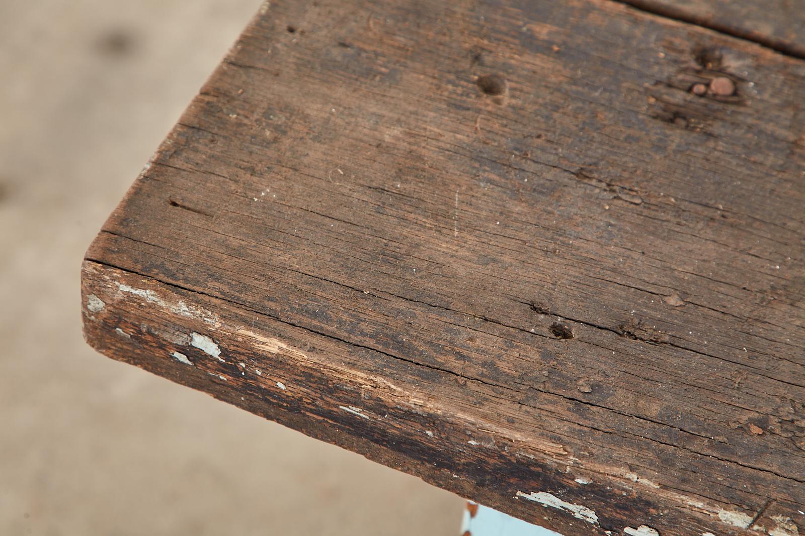 Painted Country English Oak Farmhouse Potting Work Table 6