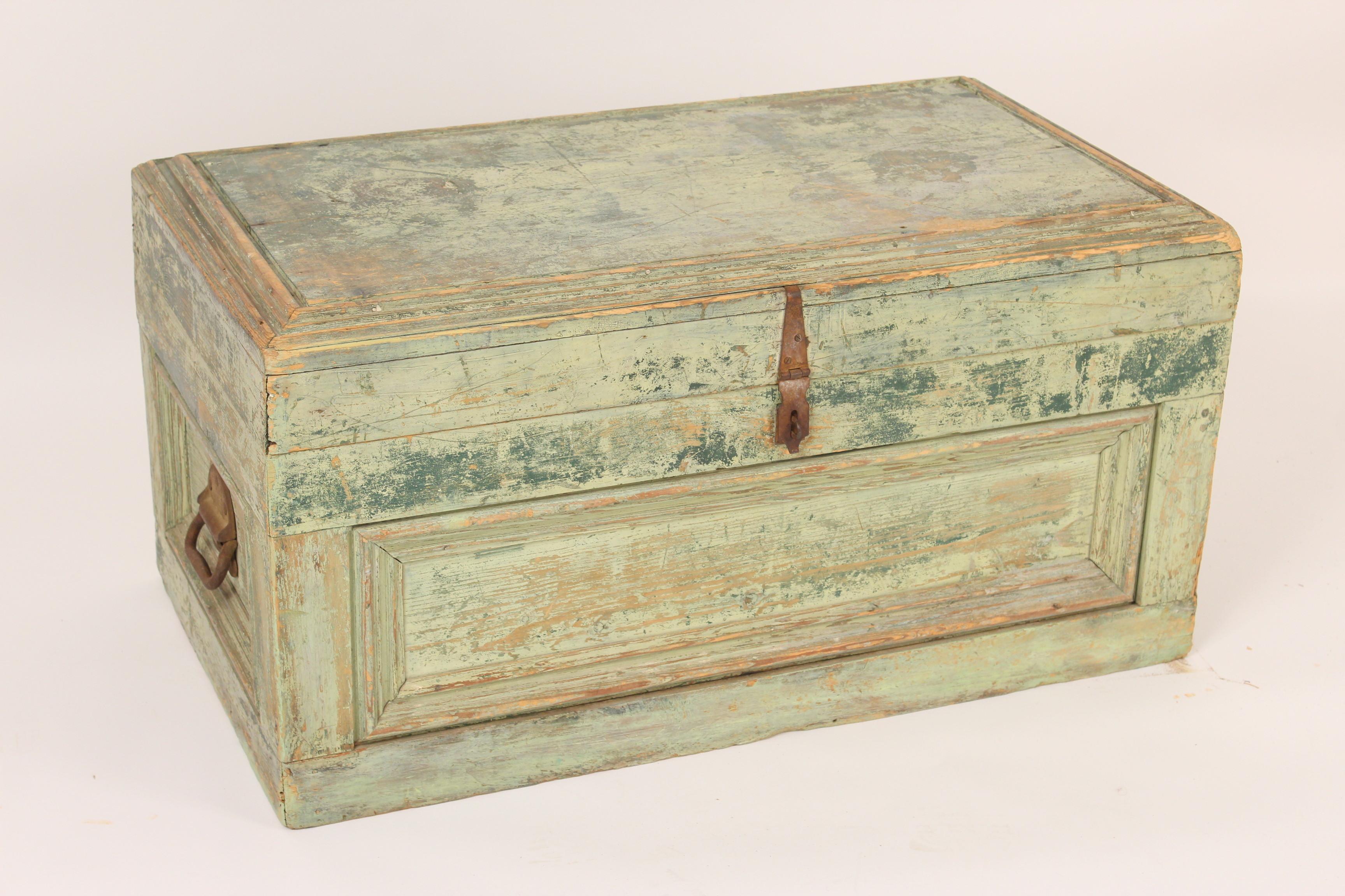 European Painted Country Trunk
