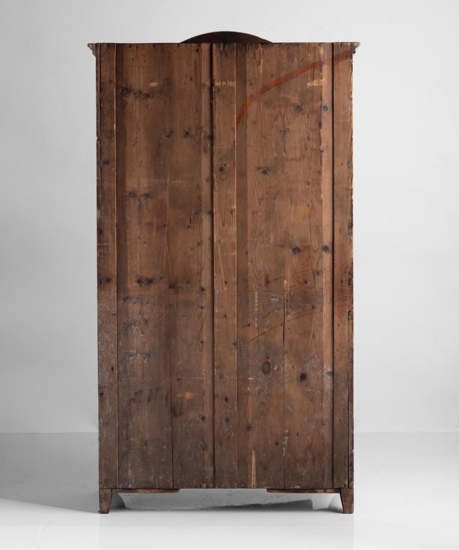 Wood Painted Cupboard, France, 18th Century