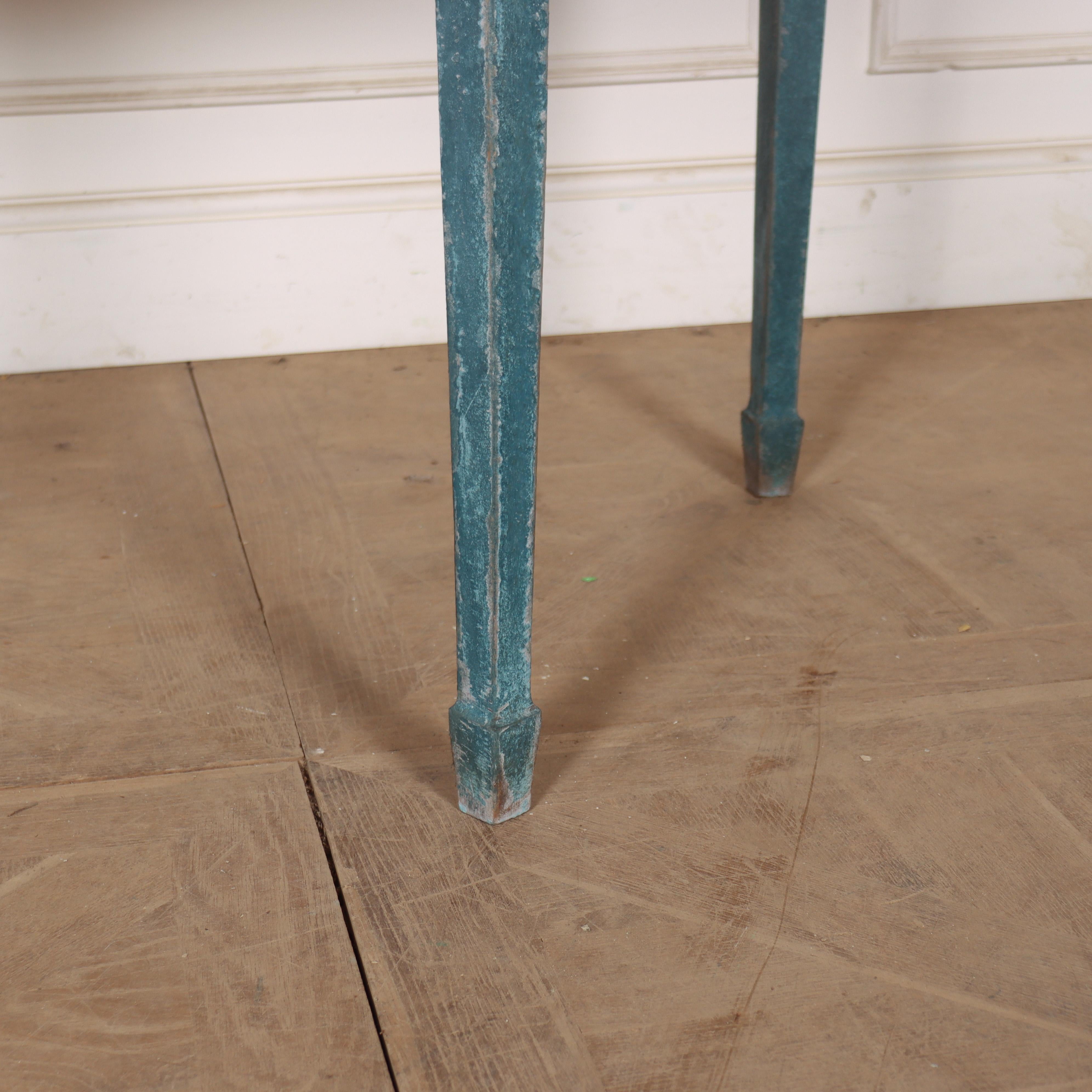 Painted Demi-lune Console Table In Good Condition For Sale In Leamington Spa, Warwickshire