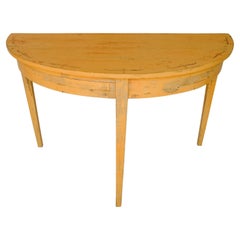 Painted Demi Lune Table