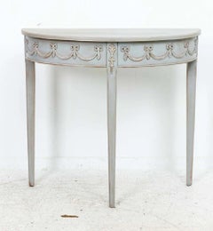Painted Demi Lune Table or Console