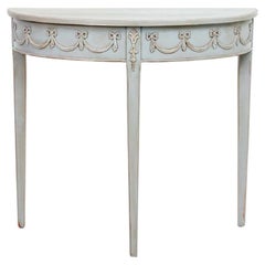 Painted Demi Lune Table or Console Painted Demi Lune Table or Console