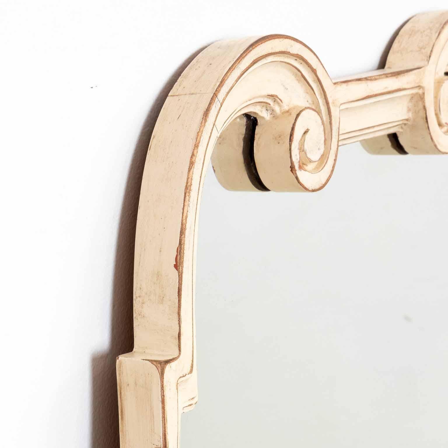 American Painted Distressed Mirror For Sale