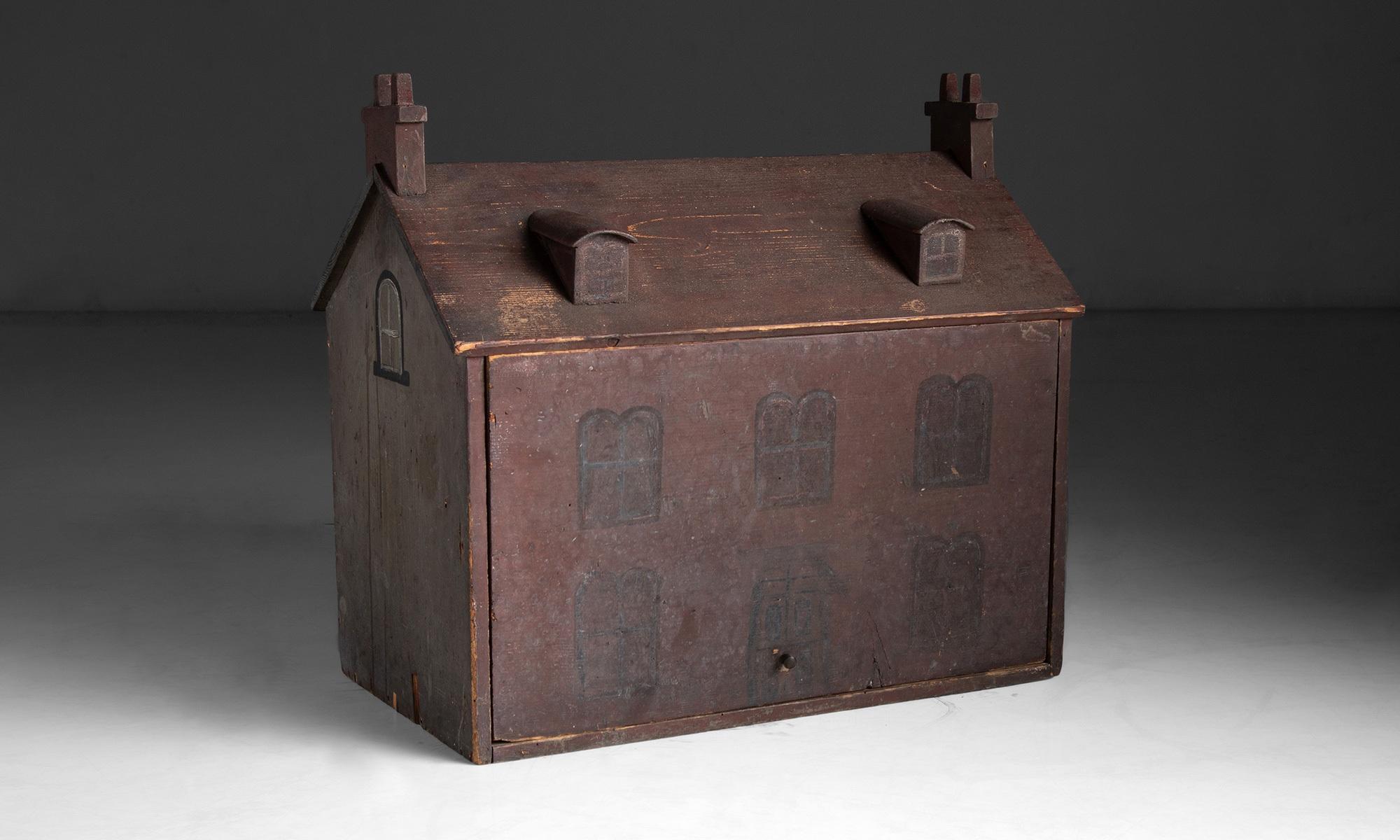 English Painted Dolls House, England circa 1810 For Sale