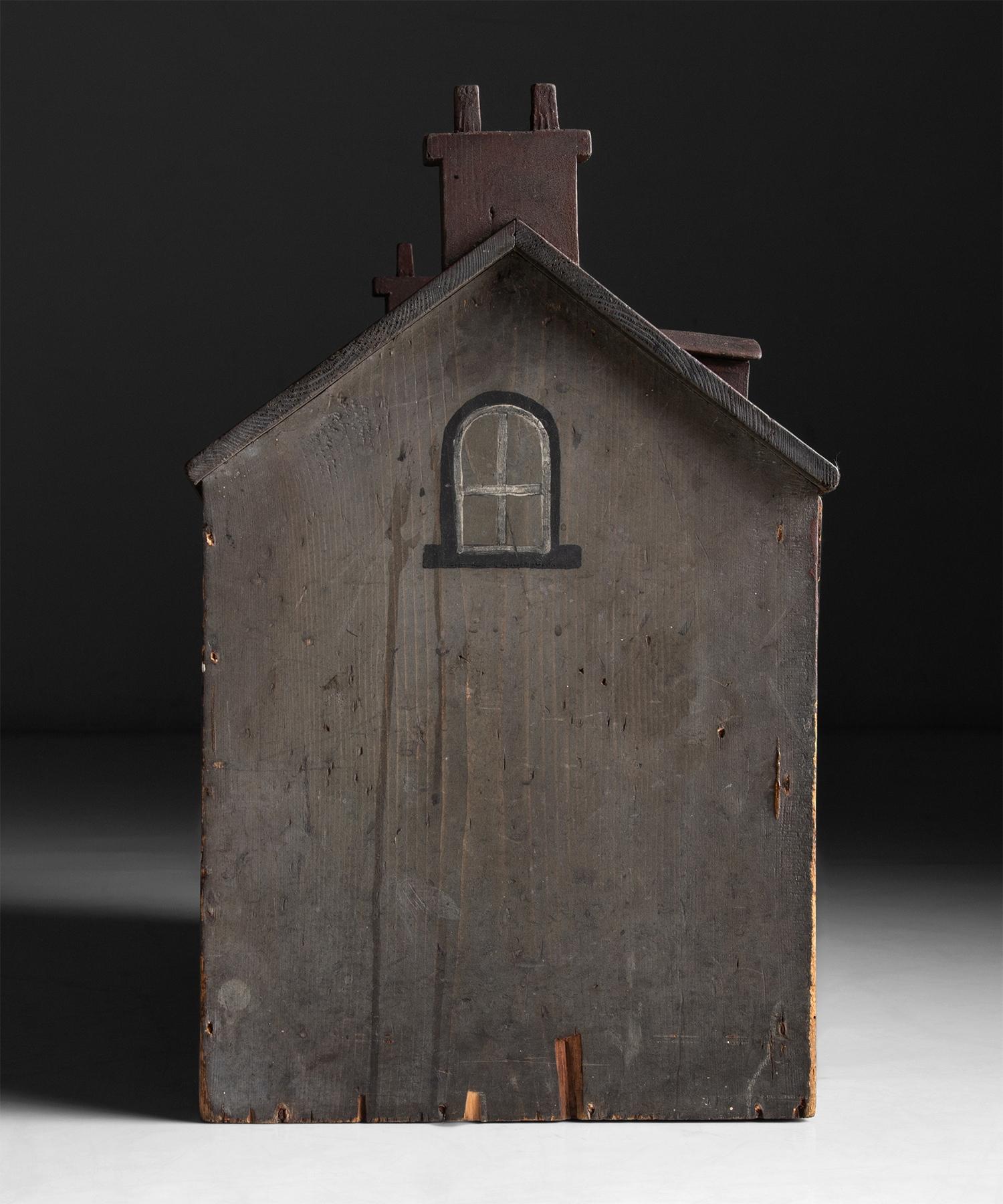 19th Century Painted Dolls House, England circa 1810 For Sale