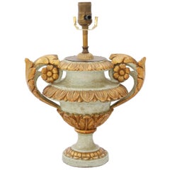 Painted, Early 19th Century Painted and Parcel Gilt Urn, Lamped