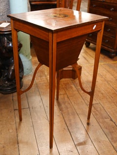 Painted Edwardian Work Box Side Table Satinwood 1910