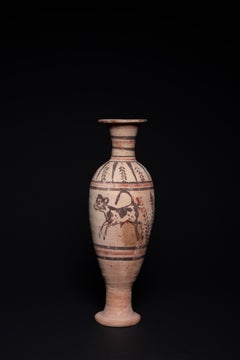 Jarrón egipcio pintado de época armana con un toro