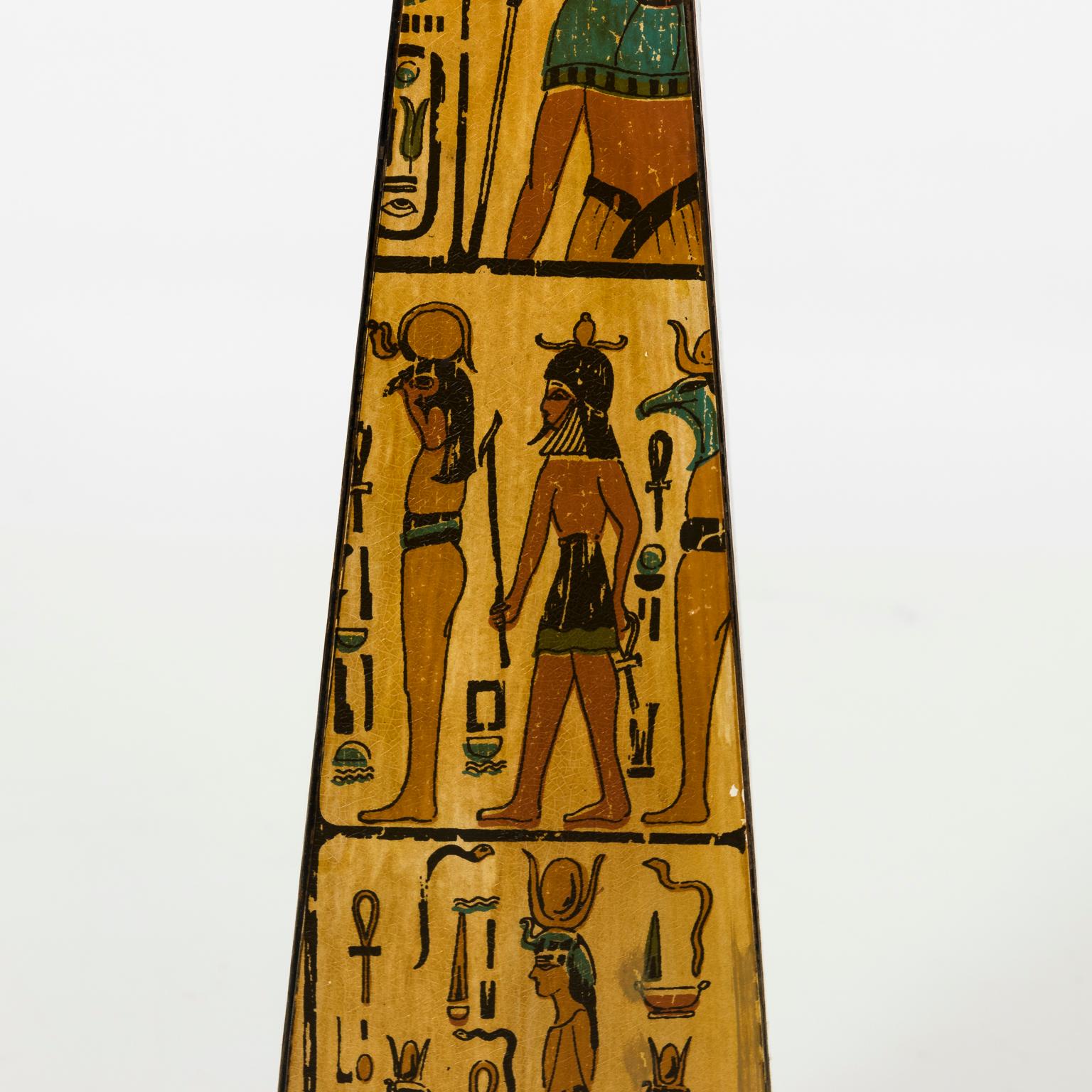 Painted Egyptian Obelisk In Good Condition For Sale In Stamford, CT