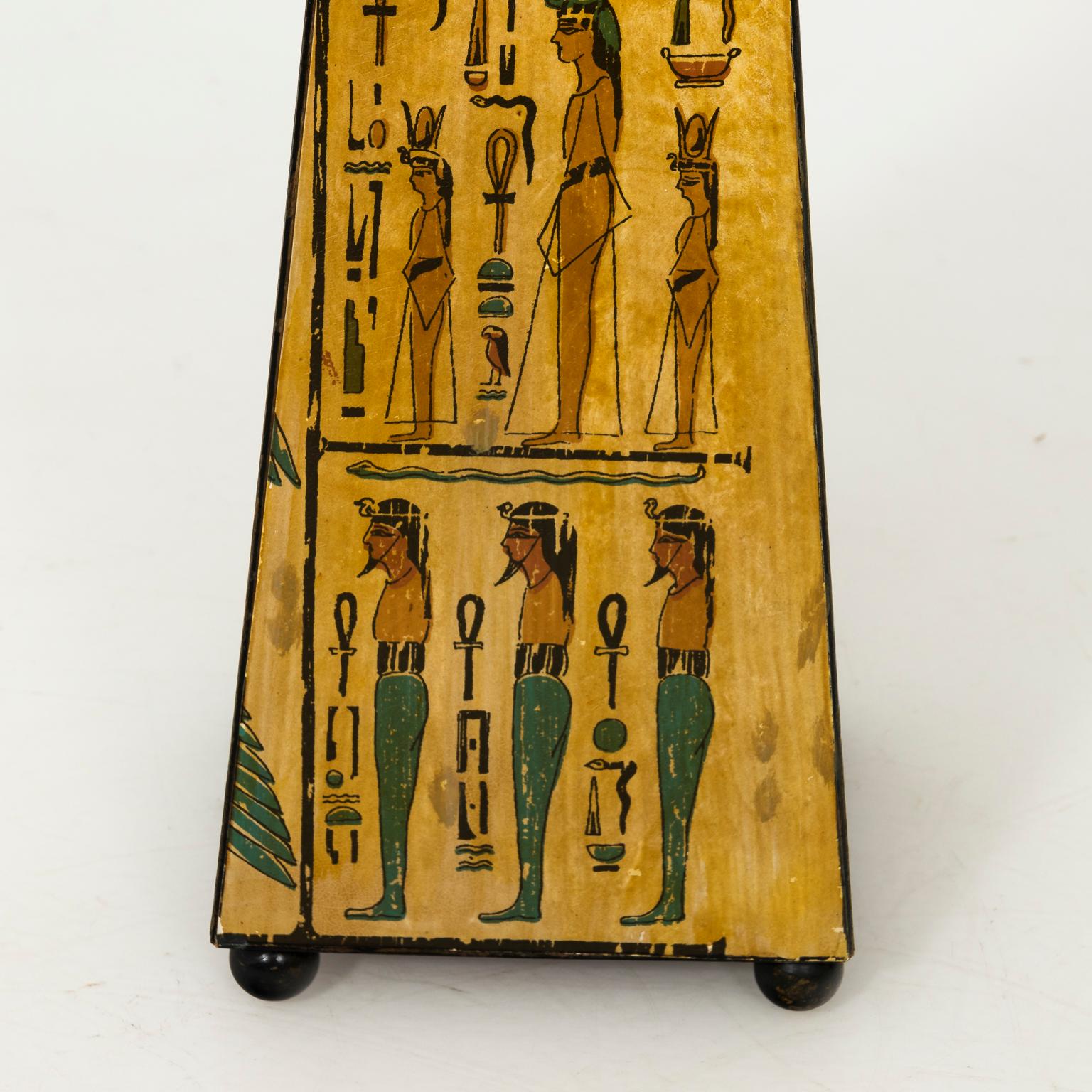 Painted Egyptian Obelisk For Sale 1