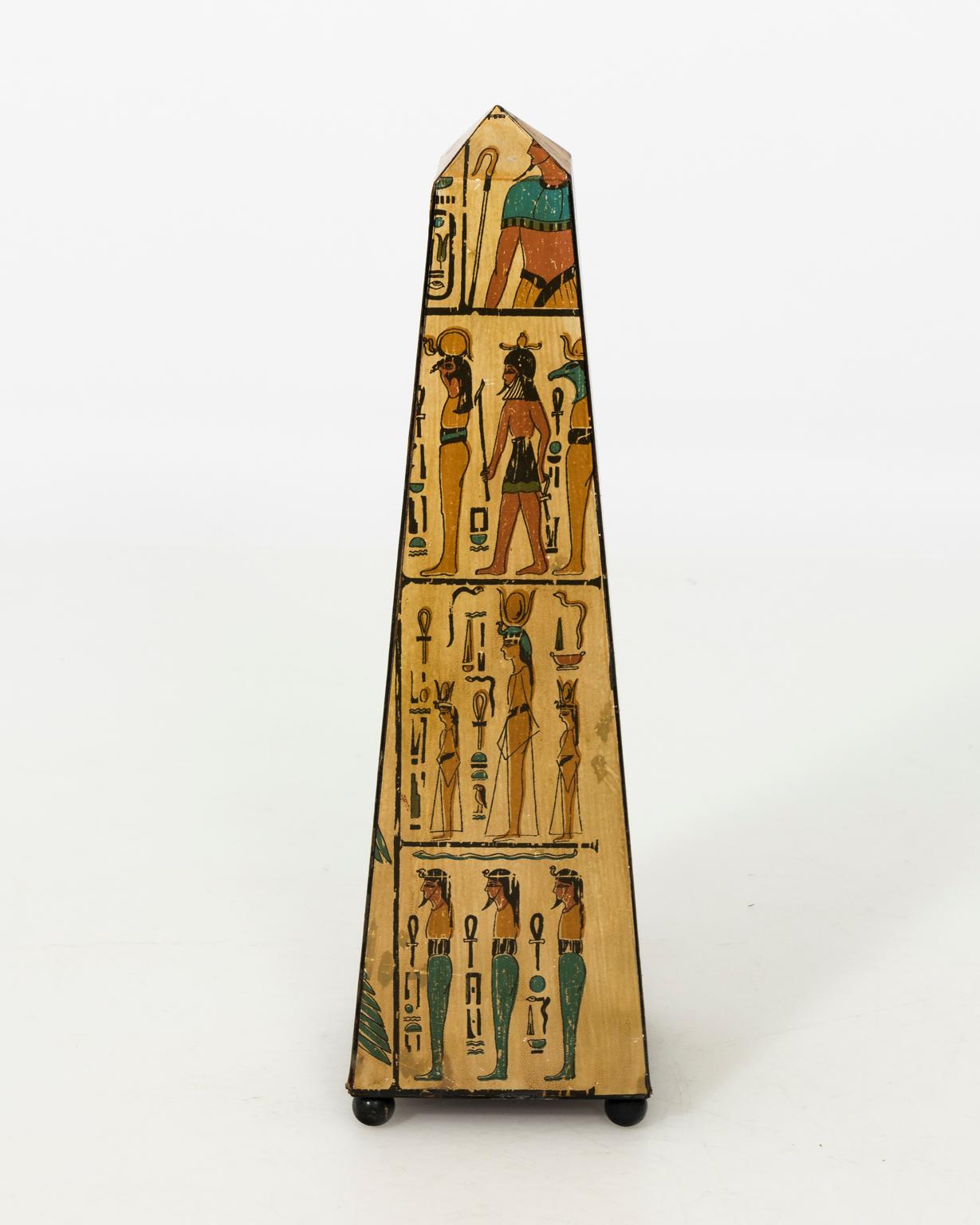 Painted Egyptian Obelisk For Sale 2