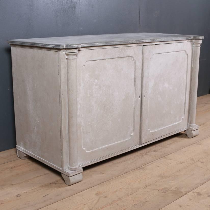 Early 19th century painted English cabinet, 1830

Dimensions:
56 inches (142 cms) wide
26 inches (66 cms) deep
33.5 inches (85 cms) high.

 