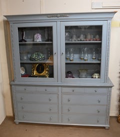 Painted English Dresser Kitchen Hutch Painted Cabinet Farmhouse 1920