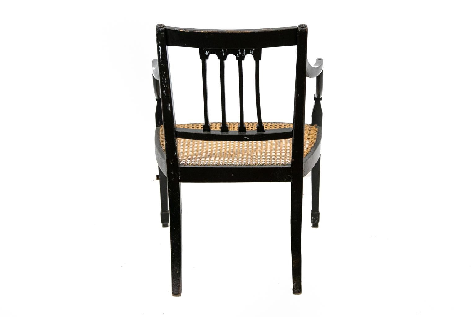 Painted English Hepplewhite Arm Chair 1