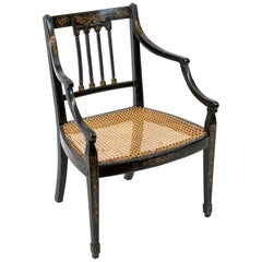 Painted English Hepplewhite Arm Chair