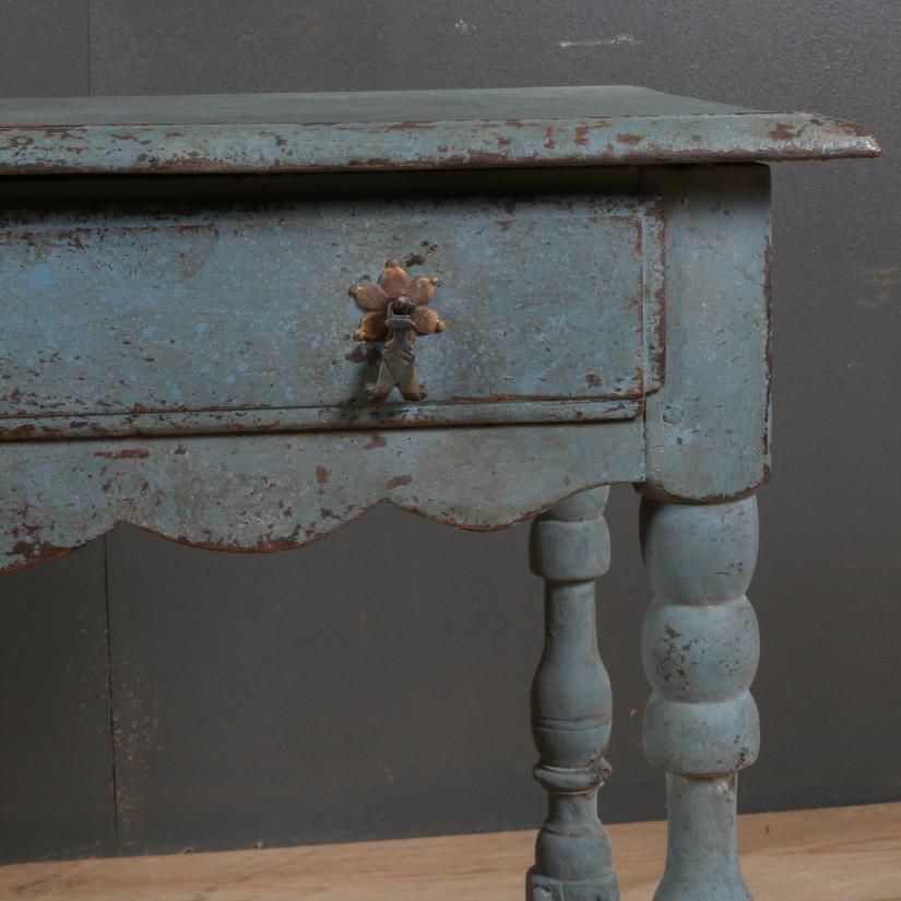 18th Century and Earlier Painted English Lamp Table