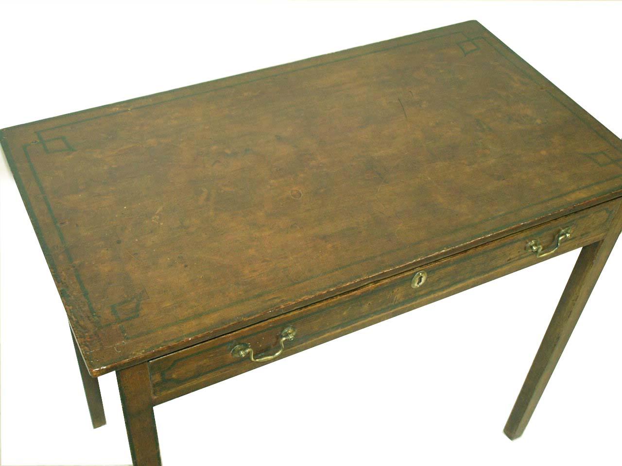 Mid-19th Century Painted English One Drawer Table For Sale