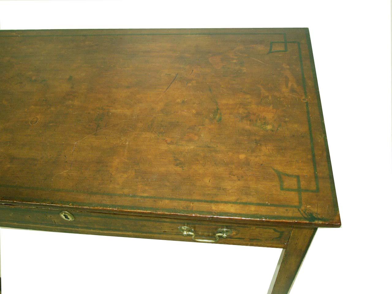 Painted English One Drawer Table For Sale 1