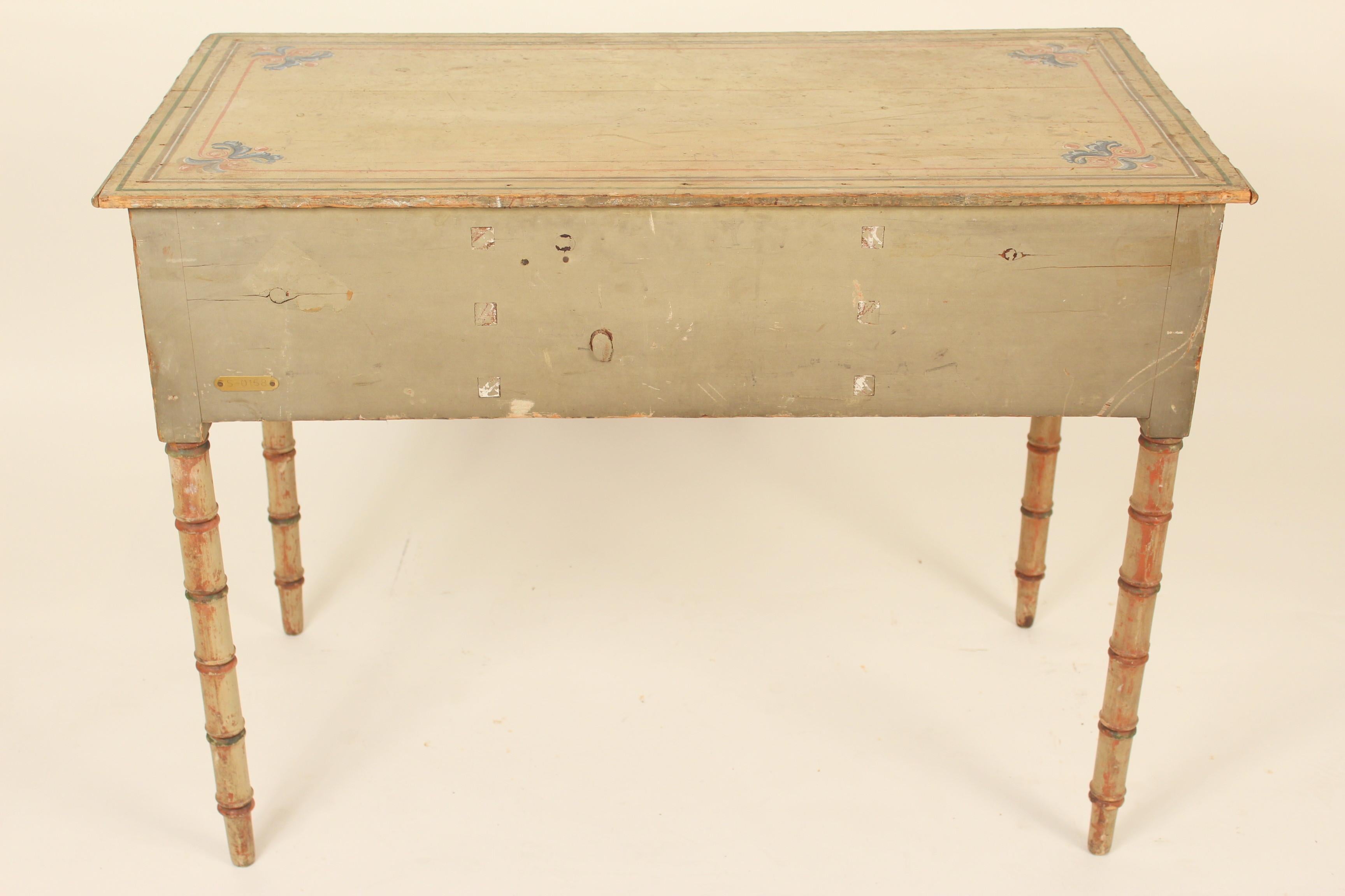 Pine Painted English Regency Writing Table
