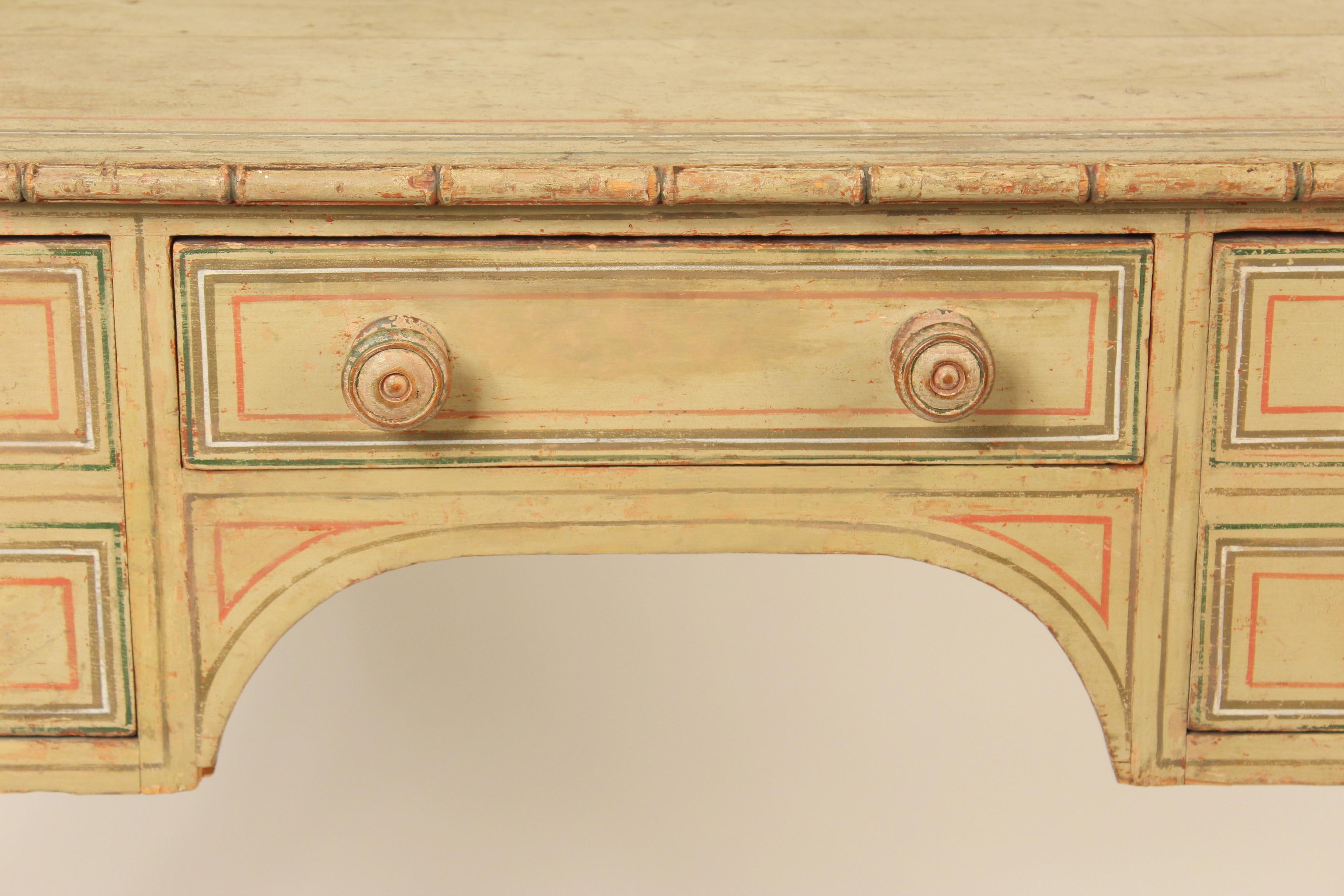 Painted English Regency Writing Table 3