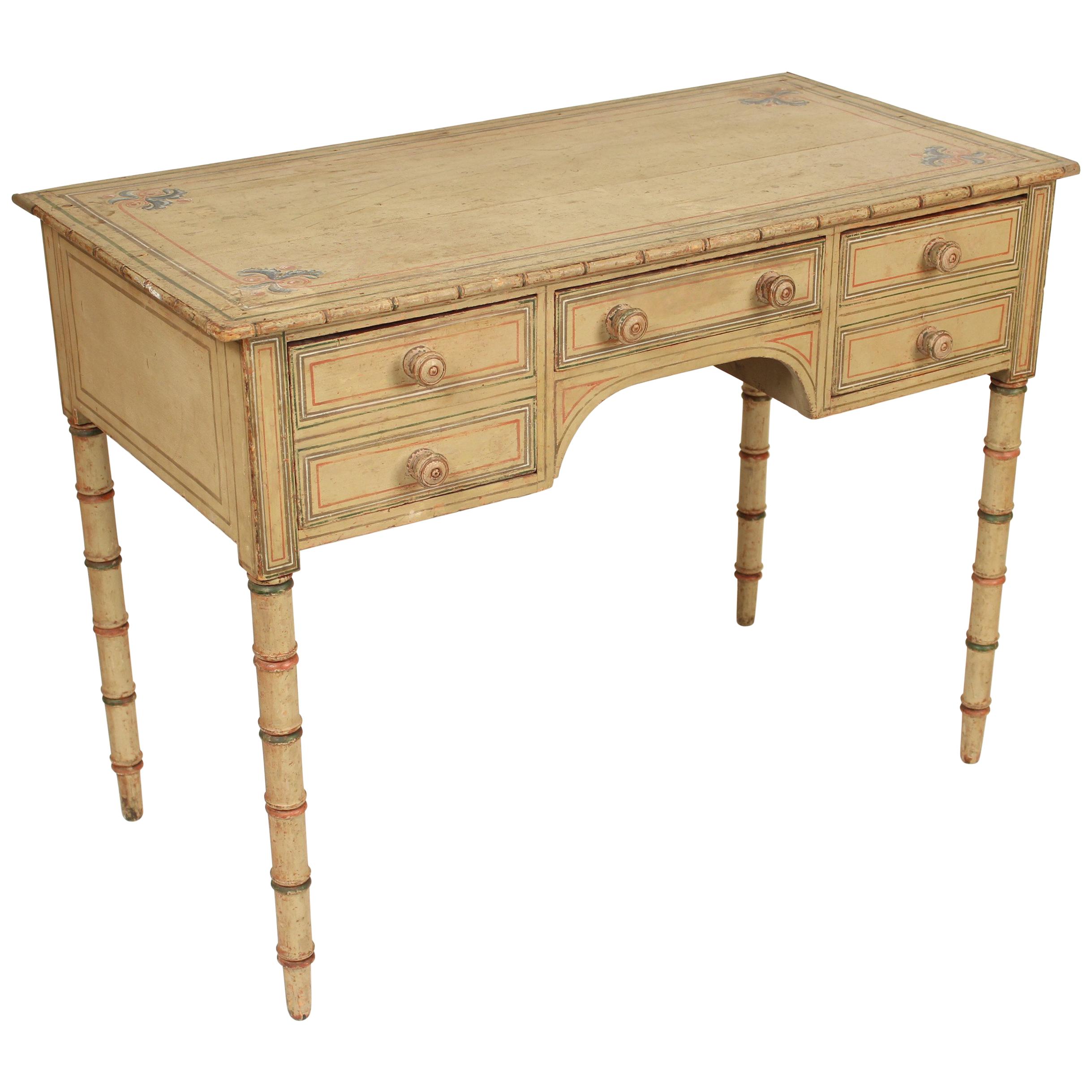 Painted English Regency Writing Table