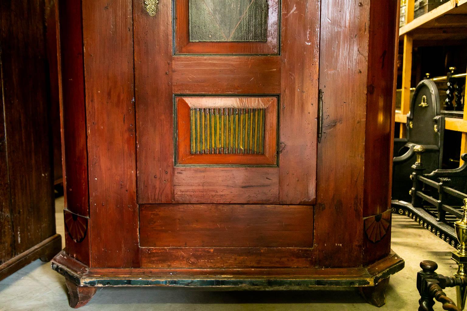 Mid-19th Century Painted European Armoire For Sale