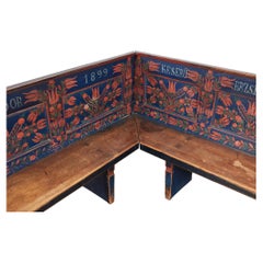 Painted Farmhouse Corner Bench