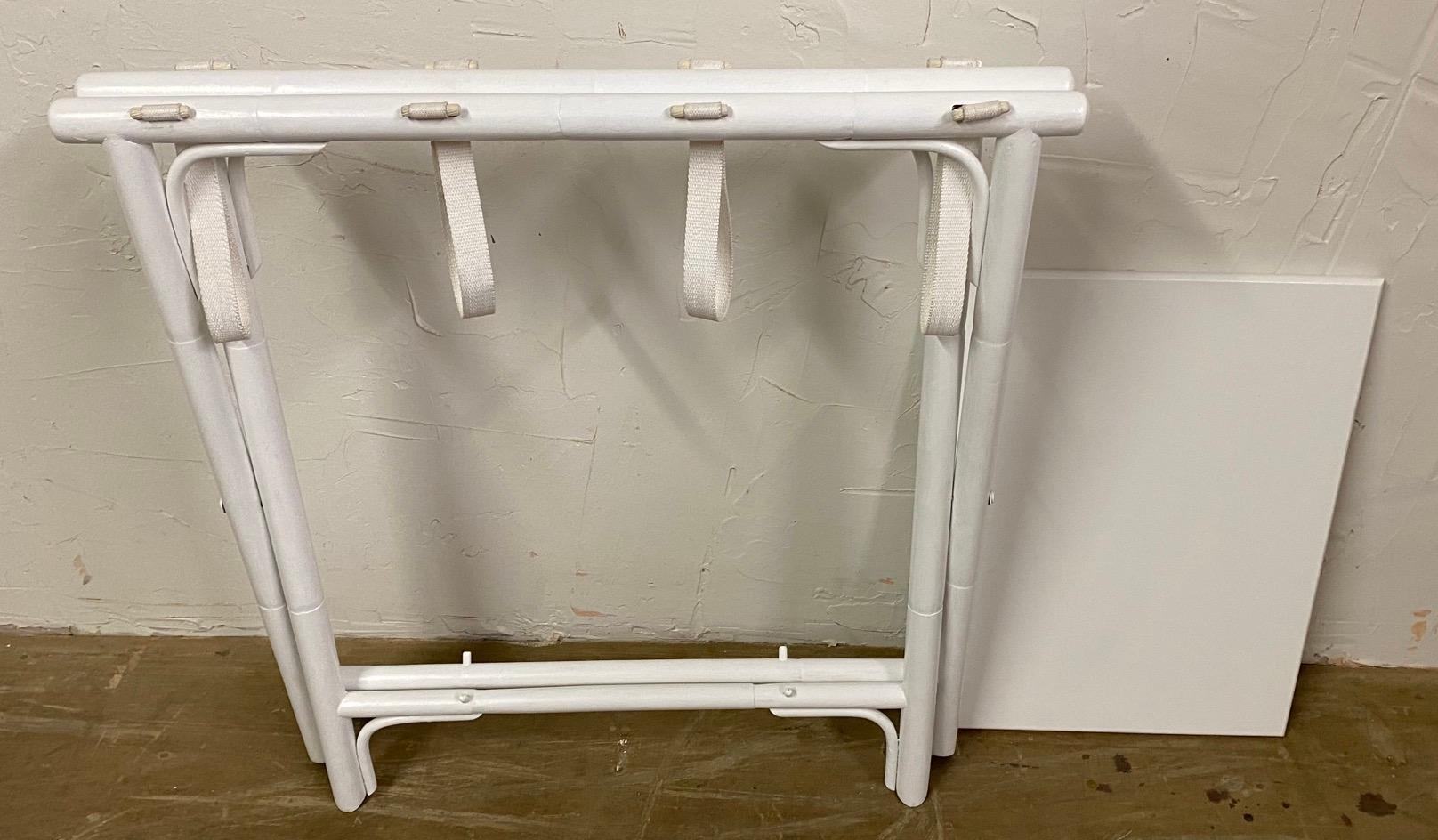 American Painted Faux Bamboo Luggage Rack