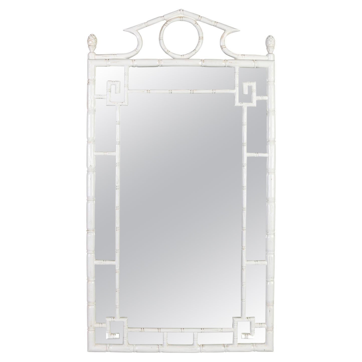 Painted Faux Bamboo Mirror