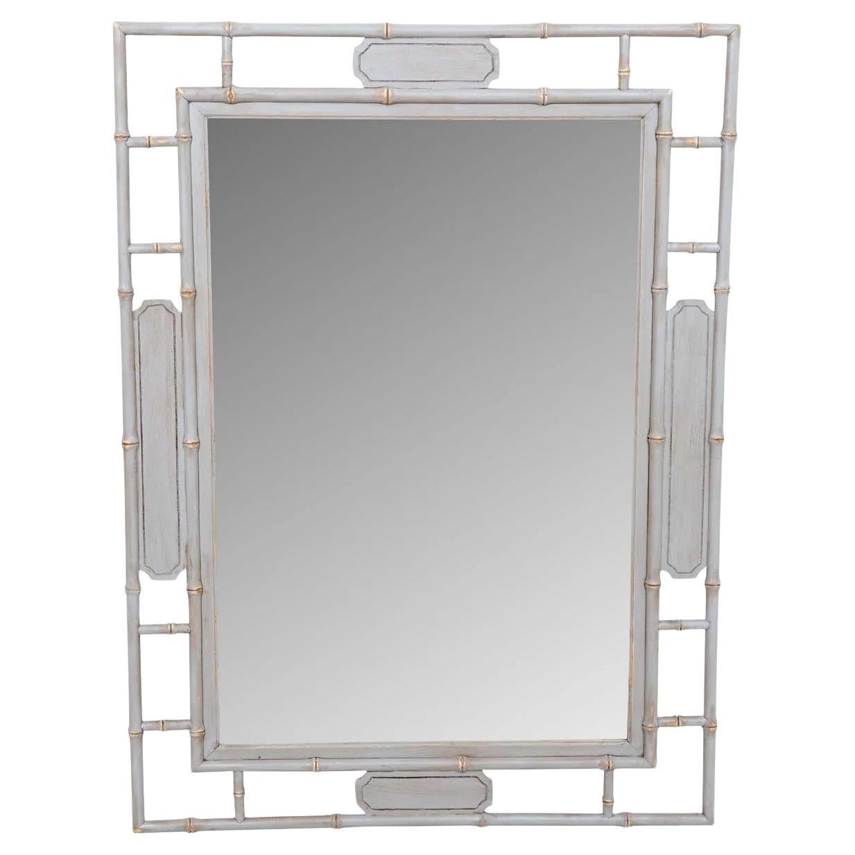 Painted Faux Bamboo Mirror