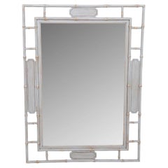 Vintage Painted Faux Bamboo Mirror