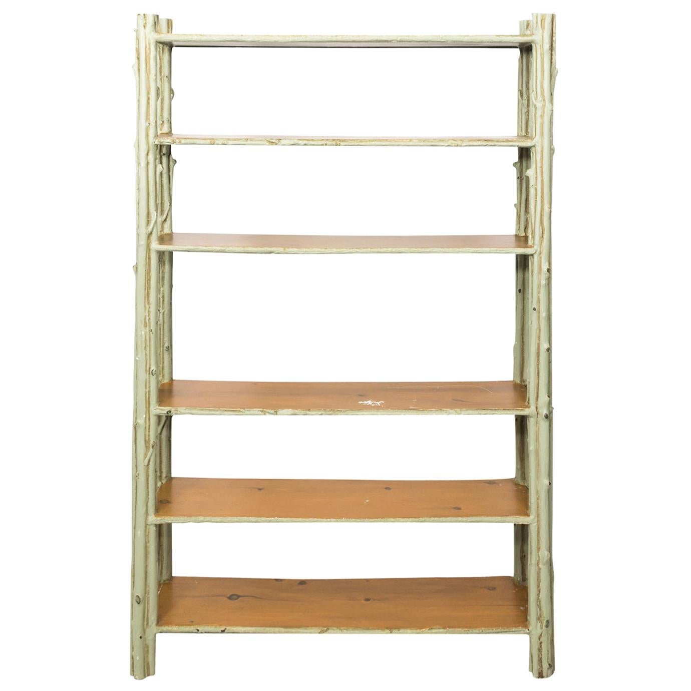 Painted Faux Bois Etagere